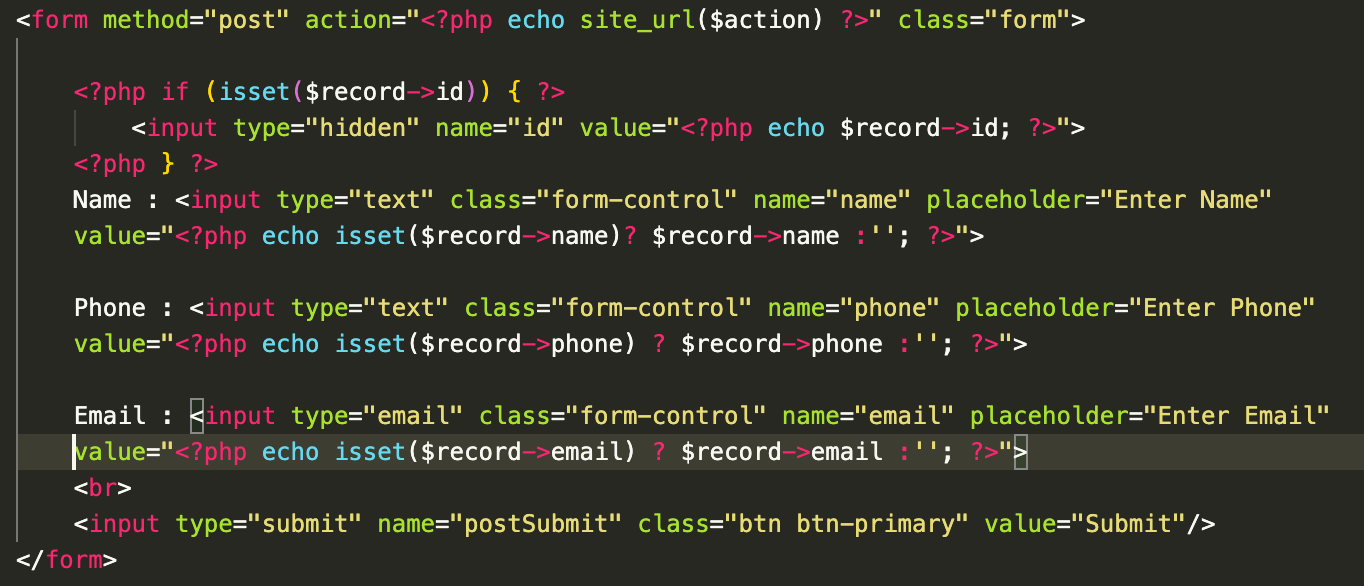 Crud Codeigniter 3 – My Blog